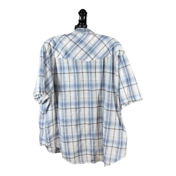 Vintage Ely Cattleman Plaid Embroidered Western Pearl Snap Shirt - Picture 3 of 4